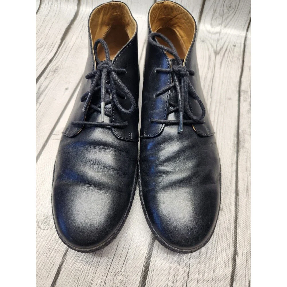 Cole Haan C13730 Men's 10 M Black Leather Lace Up Dress Oxford Shoes Vibram Sole